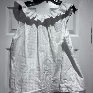 Trina Turk White Ruffled Blouse